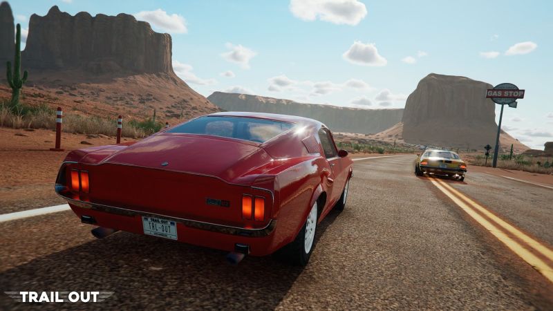 Winter storm over racing arenas in TRAIL OUT