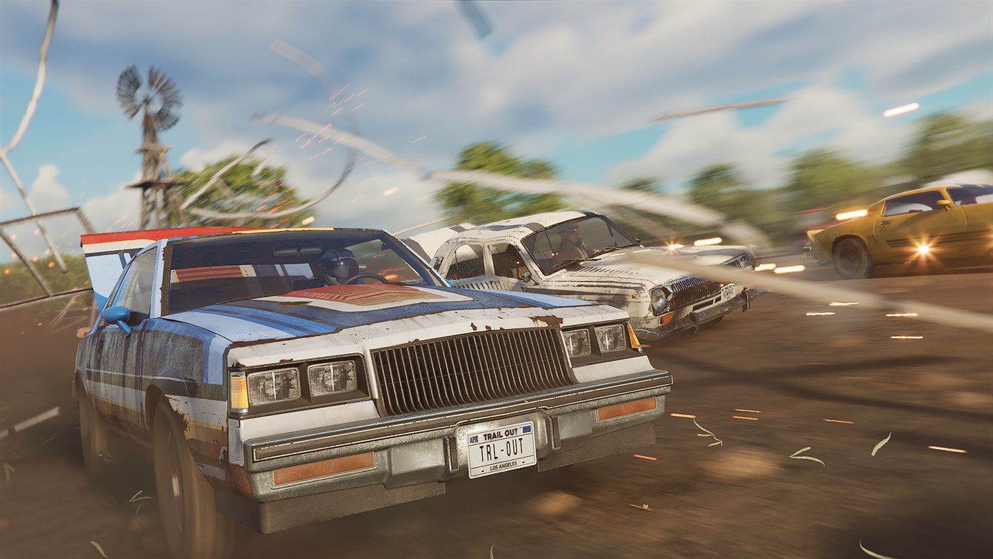 Squad of drivers coordinating takedowns on the track